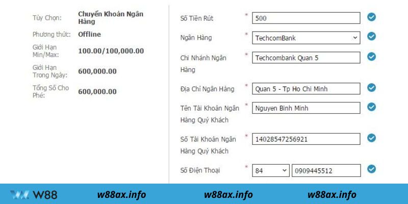 Hướng Dẫn Các Bước Cần Làm Trước Khi Rút Tiền W88