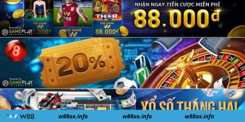 Khám phá các chương trình Khuyến mại w88